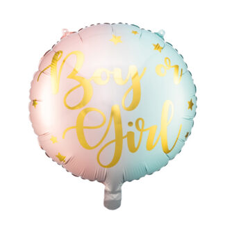 Balon foliowy Boy or Girl, 35cm, mix