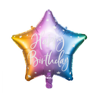 Balon foliowy Happy Birthday, 40cm, mix