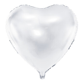 Balon foliowy Serce, 45cm, biały