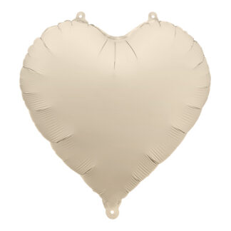 Balon foliowy Serce, 45cm, jasny beż