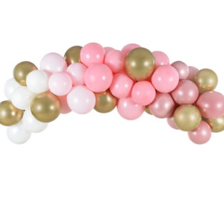 Girlanda balonowa – różowa, 200cm (1 op. / 60 szt.)