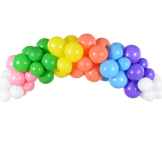 Girlanda balonowa – Tęcza, 200cm (1 op. / 60 szt.)