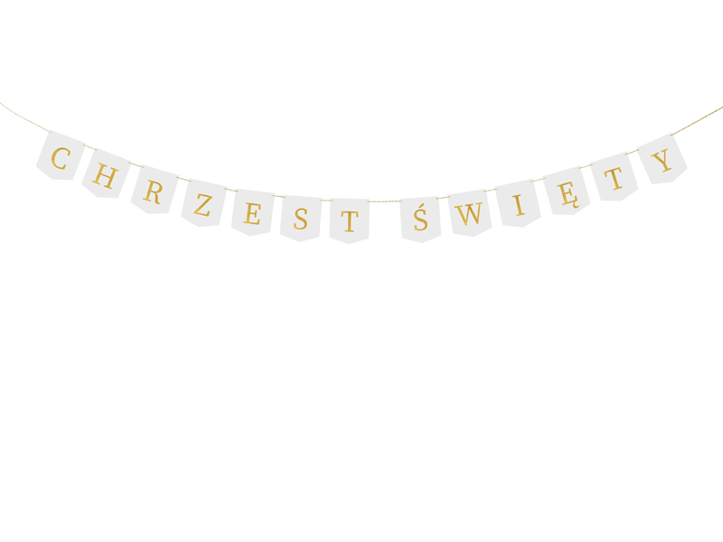 Baner ''Chrzest Święty'', 2 m, biały