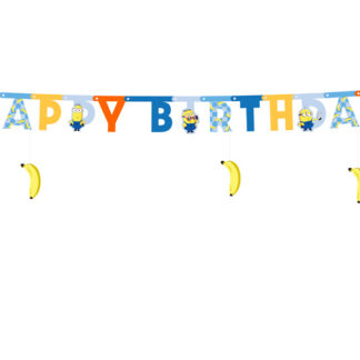 Baner Happy Birthday Minionki, 50×153 cm