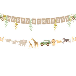 Baner Happy Birthday Safari, 180 cm, mix