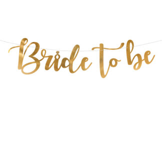 Baner Bride to be, złoty, 80x19cm
