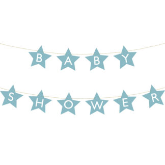 Baner Baby shower, 290×16.5 cm, jasny niebieski