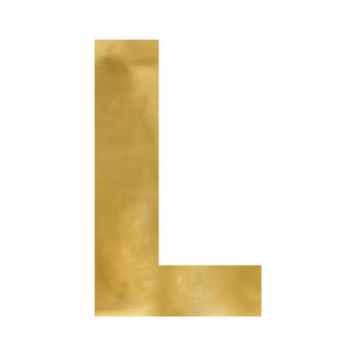 Litera lustrzana ”L”, złoty, 37×60 cm