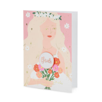 Kartka z pinem Bride, 10.5×15 cm