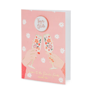 Kartka z pinem Bride Team, 10.5×15 cm