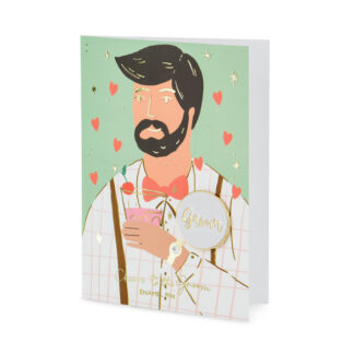 Kartka z pinem Groom, 10.5×15 cm