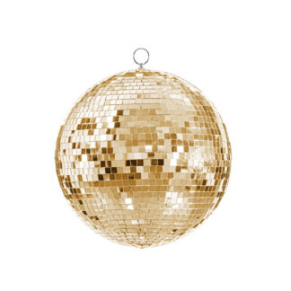 Kula lustrzana disco, szampański złoty, 30 cm