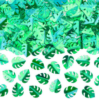 Konfetti metalizowane Liście, zielony, 15g