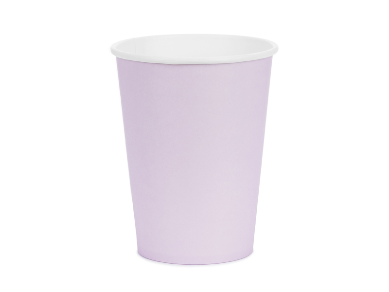 Kubeczki papierowe, lawenda, 250ml (1 op. / 6 szt.)