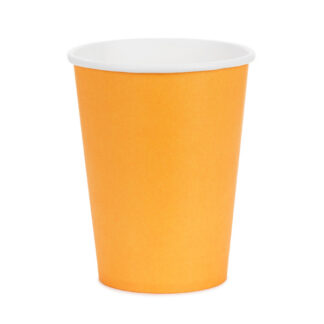 Kubeczki papierowe, jasny pomarańczowy, 250ml (1 op. / 6 szt.)