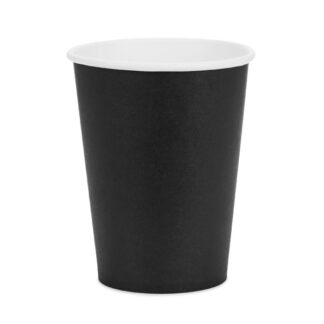 Kubeczki papierowe, czarny, 250ml (1 op. / 6 szt.)