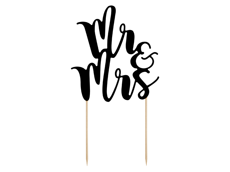 Topper na tort Mr&Mrs, 25,5cm