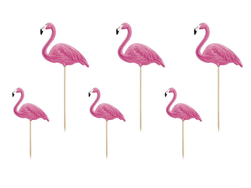 Toppery Aloha - Flamingi, 15-23,5cm (1 op. / 6 szt.)