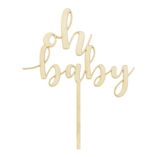 Topper drewniany Oh baby, 17cm
