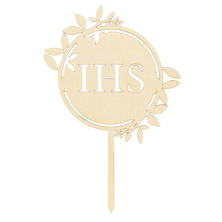 Topper drewniany IHS, 23cm