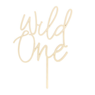 Topper drewniany Wild One, 22cm