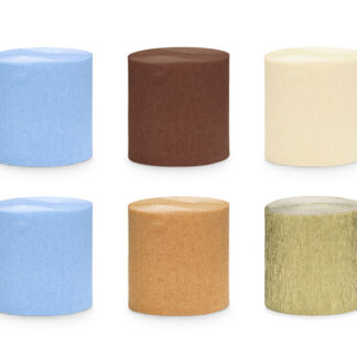 Krepa 5cm/10m, zestaw 6 szt., mix (1 op. / 6 szt.)