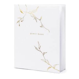 Księga Gości Guest book, 20×24,5cm, biały, 22 kartki