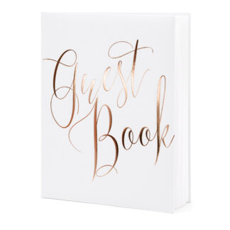 Księga Gości Guest book, 20×24,5cm, biały, 22 kartki