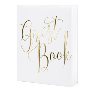 Księga Gości Guest book, 20×24,5cm, biały, 22 kartki