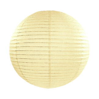 Lampion papierowy, kremowy, 25cm