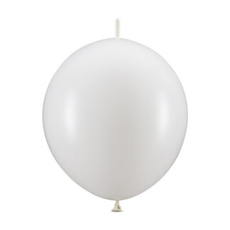 Balony z łącznikiem, 28cm, Pastel Pure White (1 op. / 20 szt.)