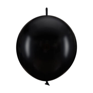 Balony z łącznikiem, 28cm, Pastel Black (1 op. / 20 szt.)