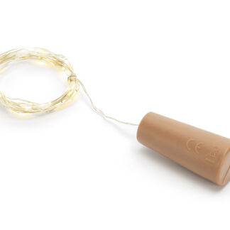 Lampki LED z korkiem do butelki, ciepły biały, 197cm
