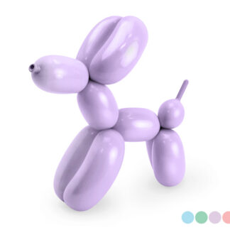 Balony modeliny pastelowe 130cm z pompką, mix (1 op. / 30 szt.)