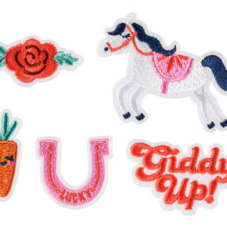 Naprasowanki Giddy up, mix, 2-7×3.5-7 cm (1 op. / 5 szt.)