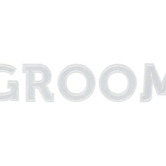 Naprasowanka GROOM, biały, 30x6cm