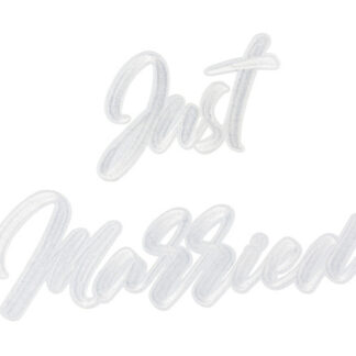 Naprasowanka Just Married, biały, 30x18cm