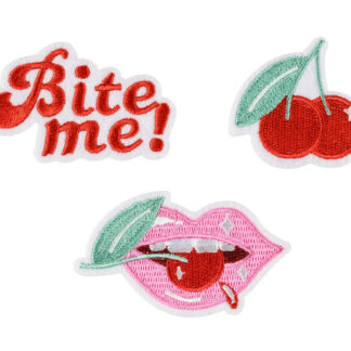 Naprasowanki Bite me, mix, 4-4.5×4.5-7 cm (1 op. / 3 szt.)