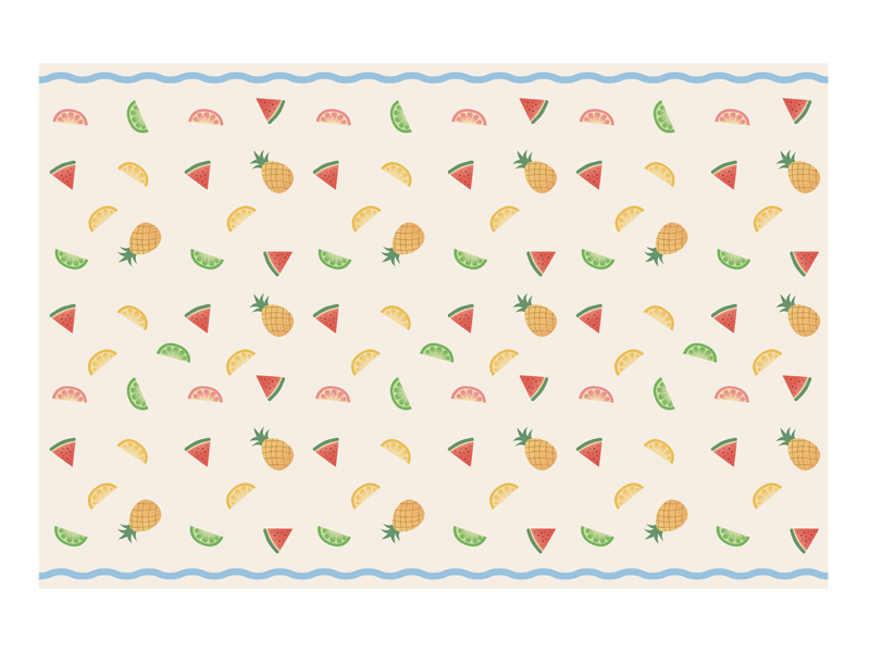 Obrus papierowy Owoce, 180x120 cm, mix