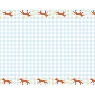 Obrus papierowy Kratka z końmi, mix, 180×120 cm