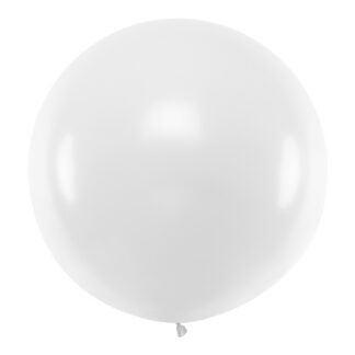 Balon okrągły 1m, Pastel White