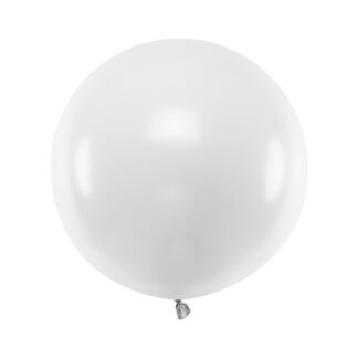 Balon okrągły 60 cm, Pastel Pure White