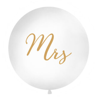 Balon 1 m, Mrs, biały