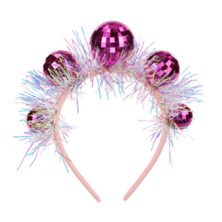 Opaska Kule Disco, 17.5x17.5 cm, różowy