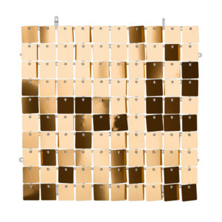Panel cekinowy, kwadraty, miedziany, 30×30 cm