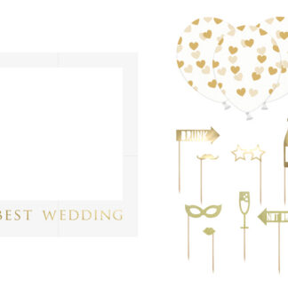 Zestaw z ramką selfie – Best Wedding