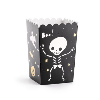 Pudełka na popcorn BOO!, mix, 7x7x12.5cm (1 op. / 6 szt.)