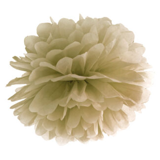 Pompon bibułowy, złoty, 25cm