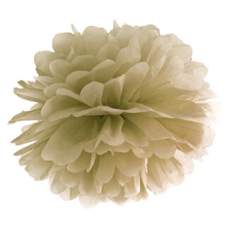 Pompon bibułowy, złoty, 35cm