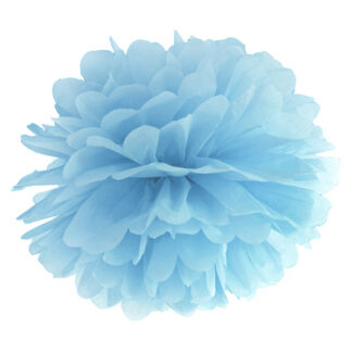 Pompon bibułowy, j. mgl. nieb., 35cm